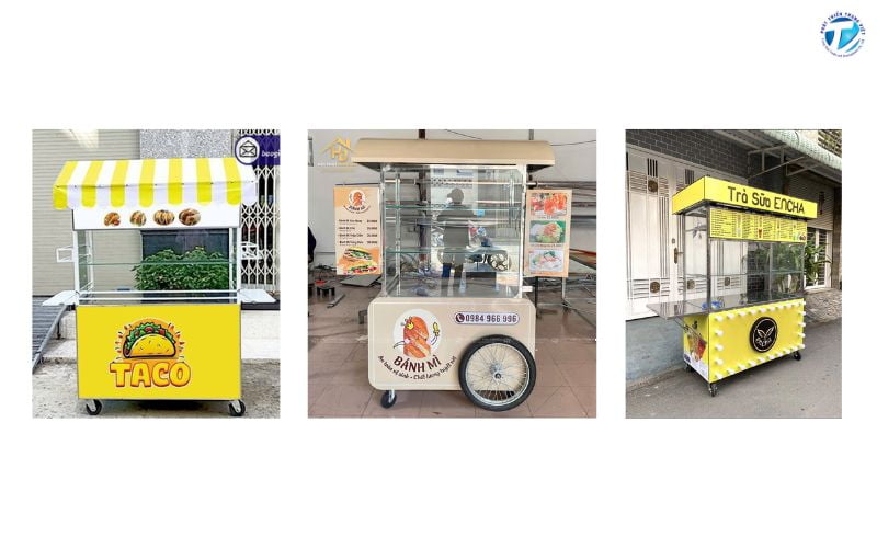 Booth bán hàng di động có mái che